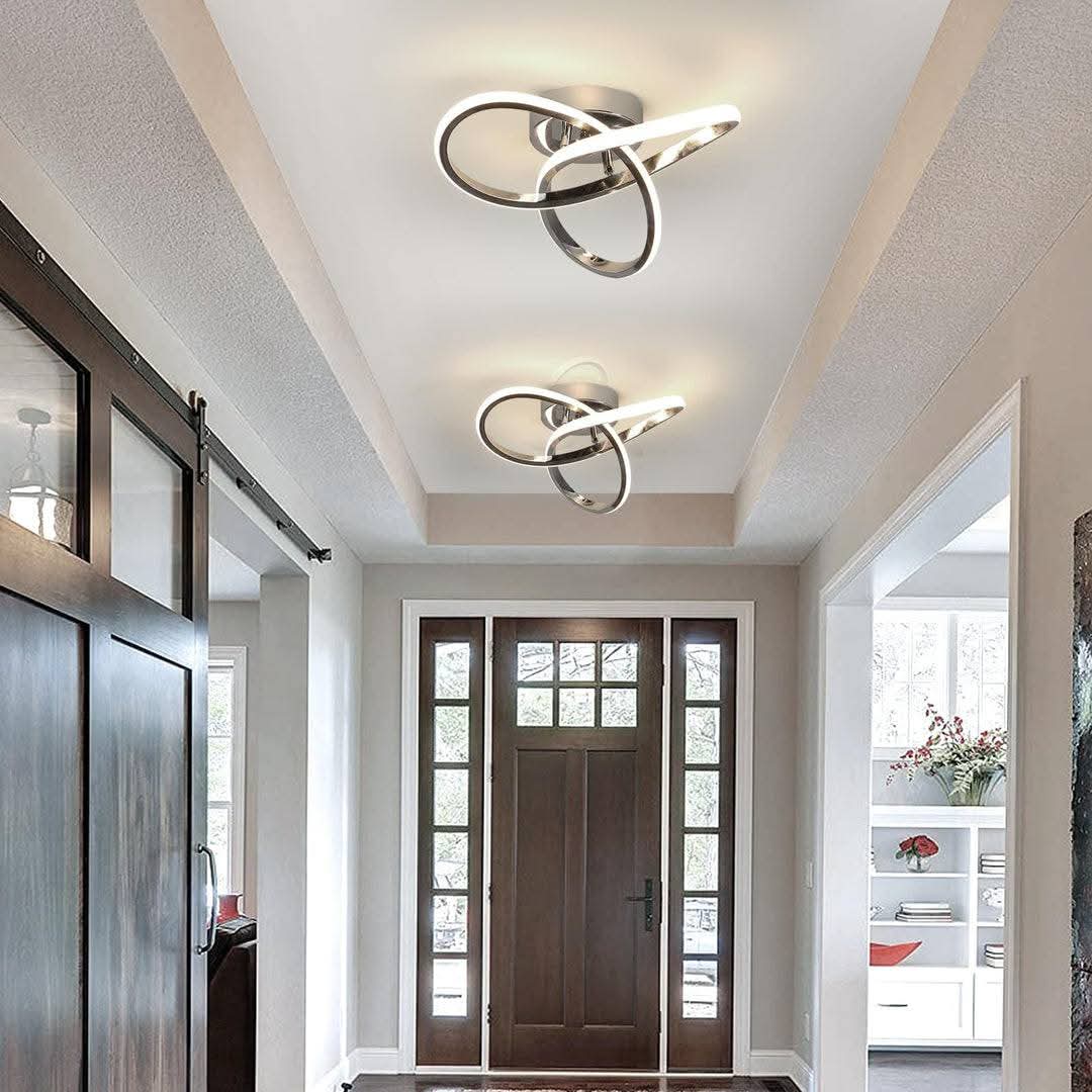 💡 Moderna LED stropna svetilka, 30W, 3300lm, 4500K, srebrna