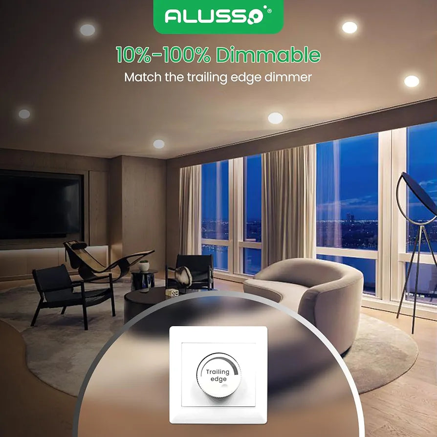 💡6x Alusso LED recessed light 4W (78mm) – white/black/nickel