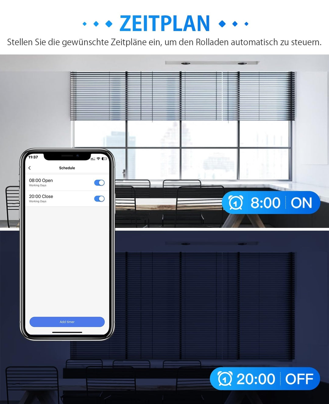 ⚡ ALLEVOI Smart WiFi stikala za rolete – komplet 6 kosov