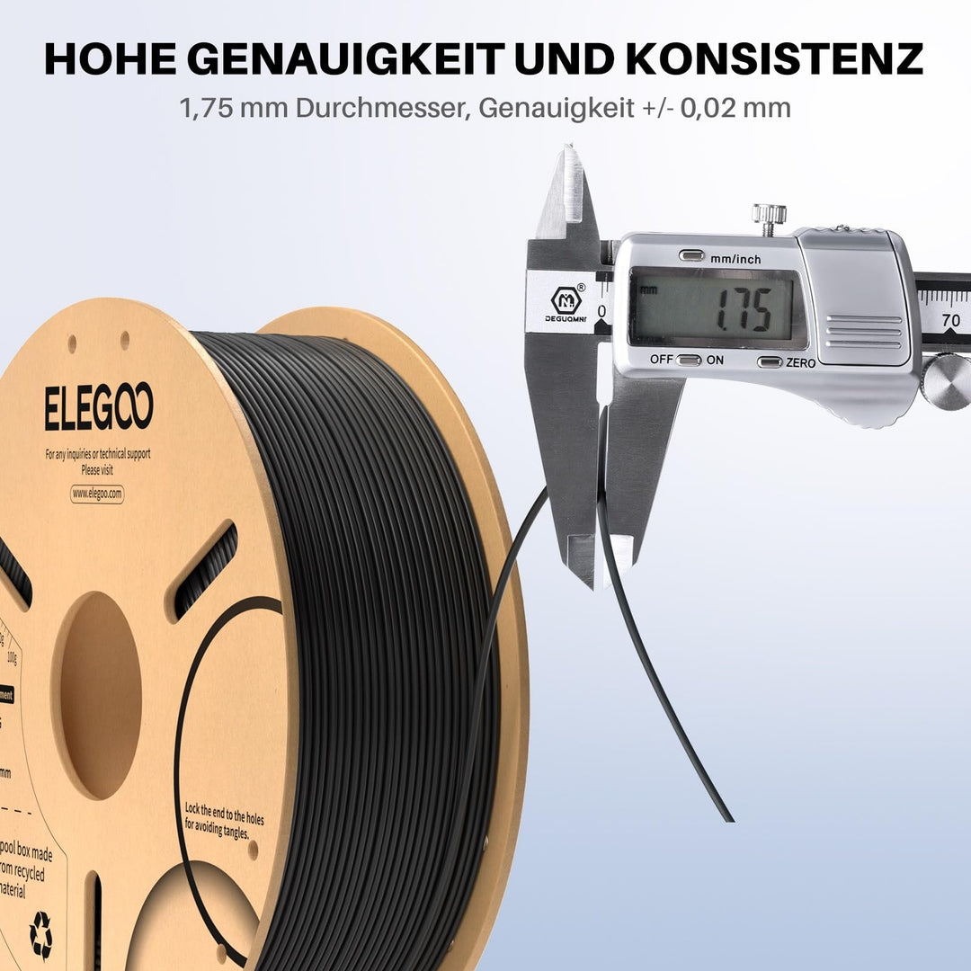 🧵 ELEGOO PLA+ filament 1,75 mm – Space Gray, 1 kg