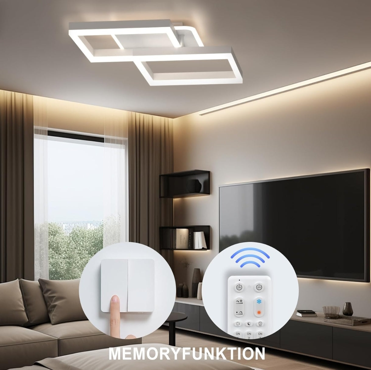 💡 LED stropna luč z daljinskim upravljalnikom 40W
