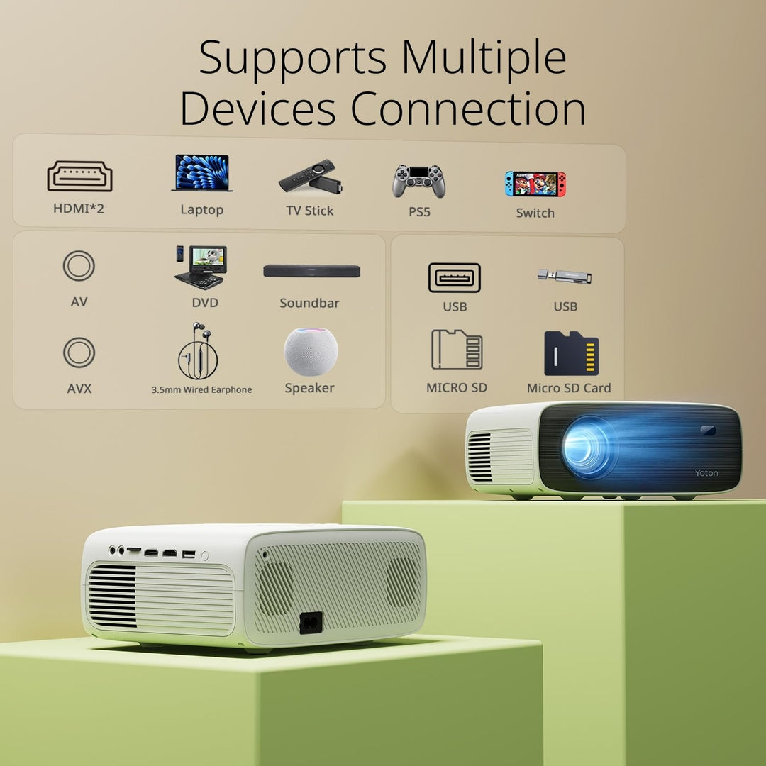 Projektor YOTON Y6, 18.000lm, 1080P Native, 4K podpora, Bluetooth 5.2, garancija