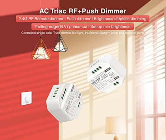 ⚡ MiBoxer AC Triac RF + Push Dimmer (TRI-C1) – pametni zatemnilnik - naklikaj.si