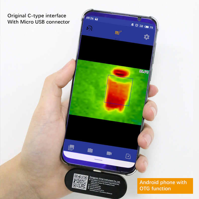 📷HTI HT-102 prenosna termalna kamera za Android – USB-C povezava