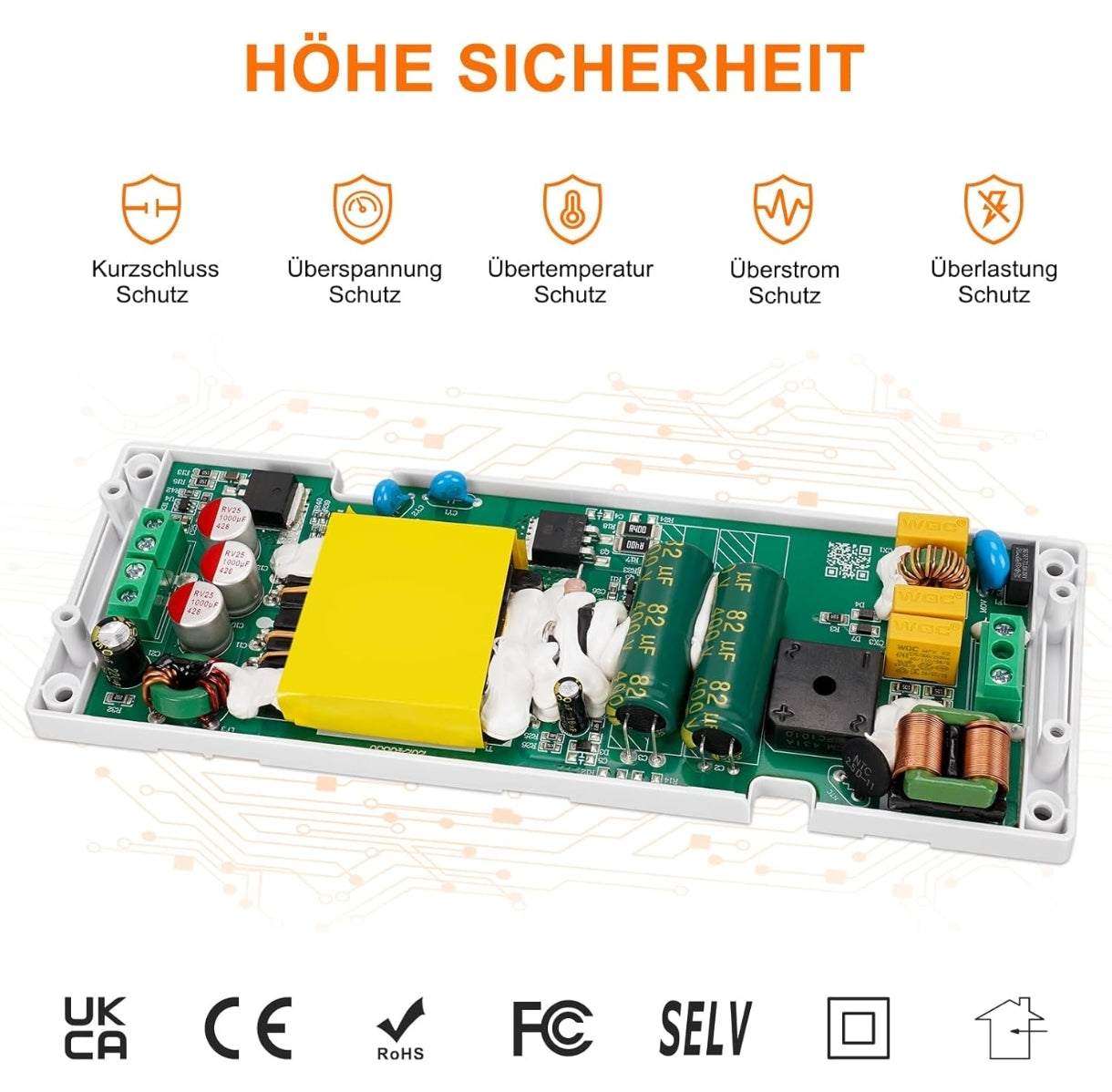 ⚡ DUSKTEC LED napajalnik 12V, 100W, IP20 – ultra tanek