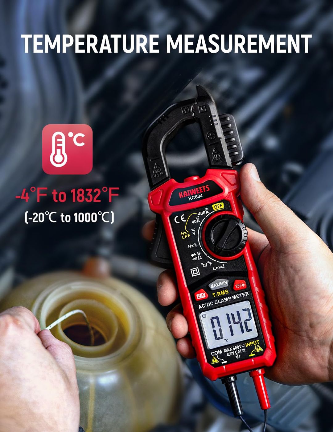 KAIWEETS KC604 – Profesionalne AC/DC tokovne klešče in multimeter