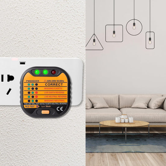 WOWLELA tester PM6860ER – tester vtičnic z RCD funkcijo