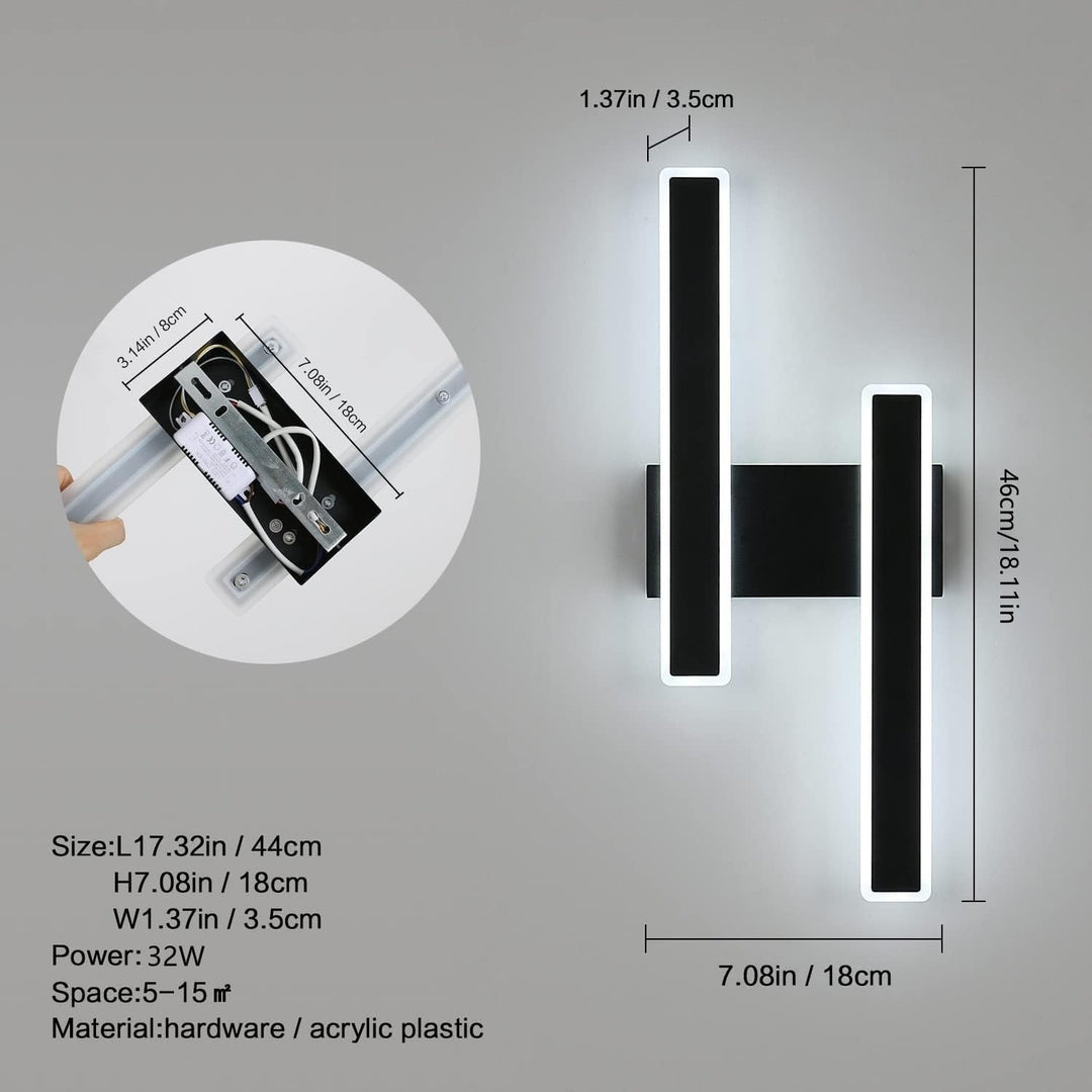 💡 COMELY notranja LED stenska svetilka – 32 W 3000K-6500K