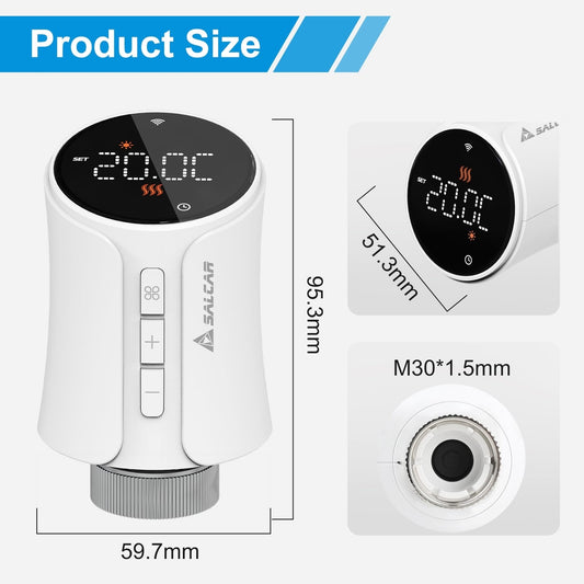 🌡Komplet 3x SALCAR pametni WiFi termostat TRV706W