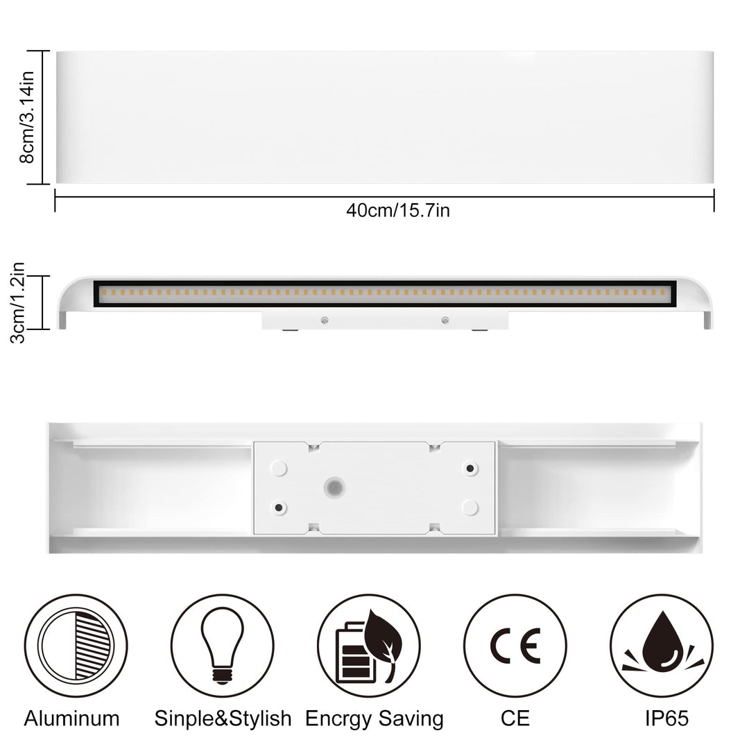 💡 LED stenska svetilka ChangM 16W, 4000K, 40cm, IP65 - POŠKODOVANA (glej sliko)