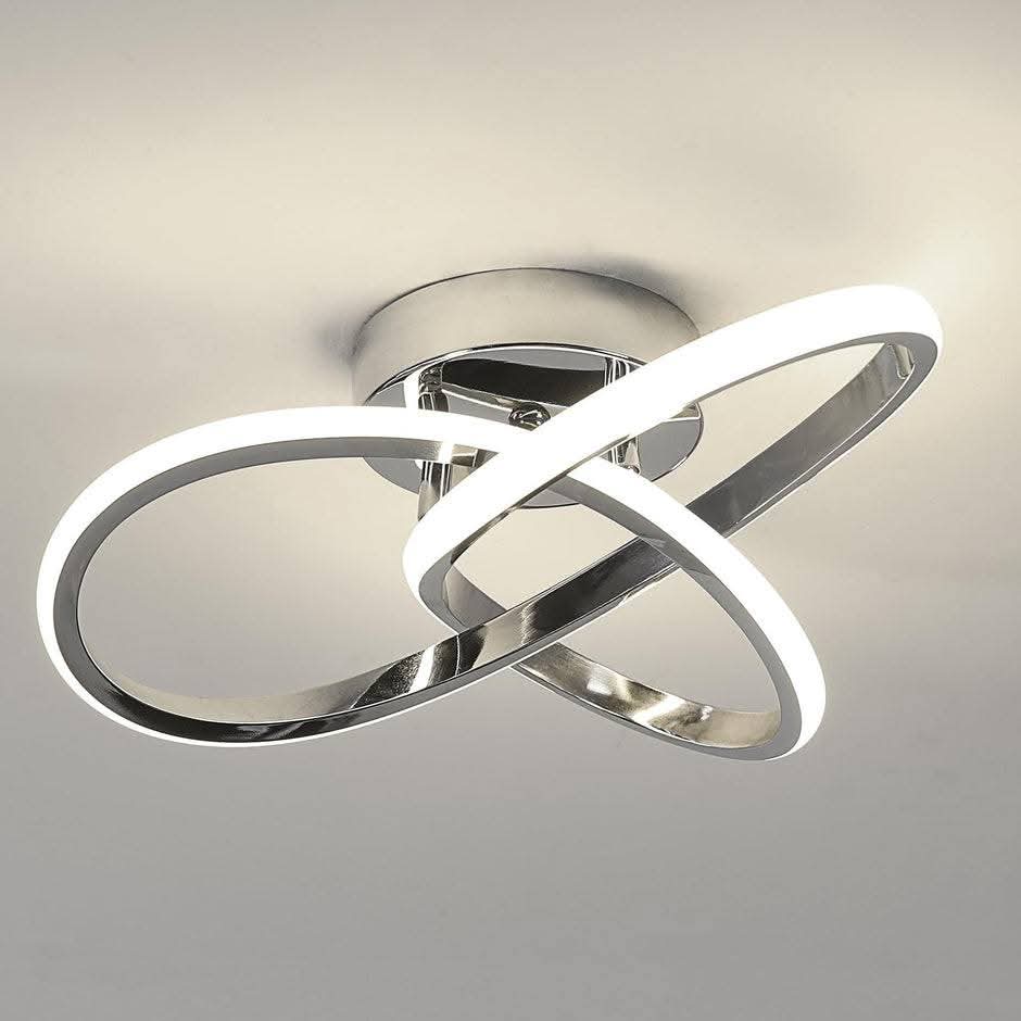 💡 Moderna LED stropna svetilka, 30W, 3300lm, 4500K, srebrna