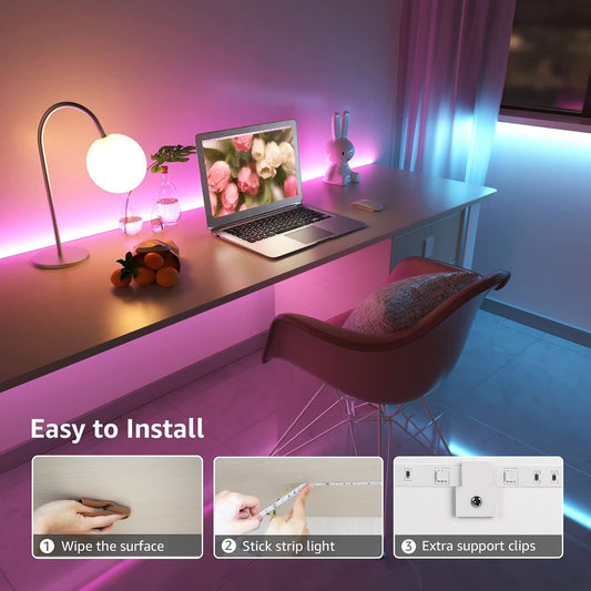 LEPRO RGB LED trak 15 m (2x7,5m komplet s kontrolerjem in napajalnikom)