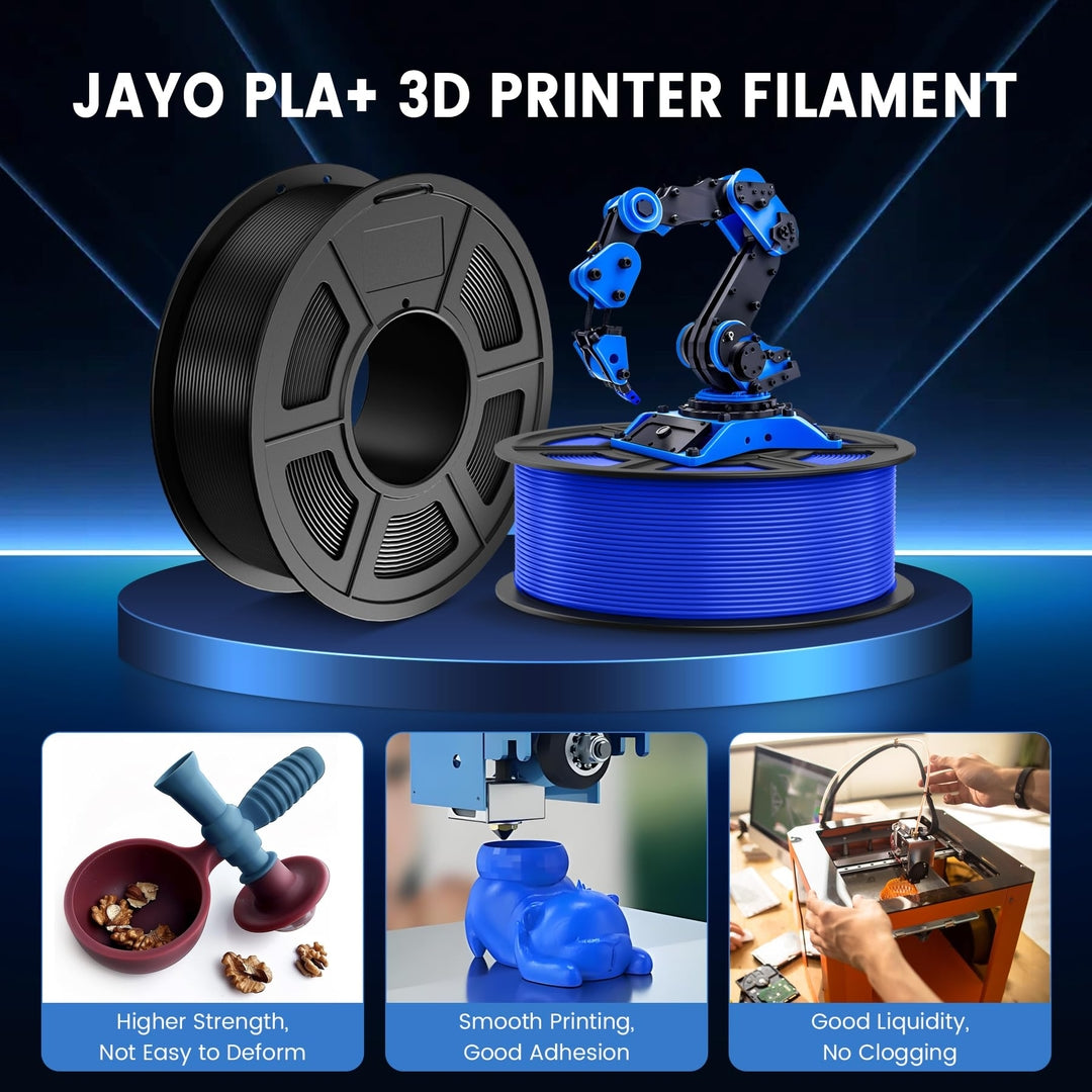 🧵 JAYO PLA+ filament - 1.75 mm, črna, 1,1kg (Manjka 50g filamenta)