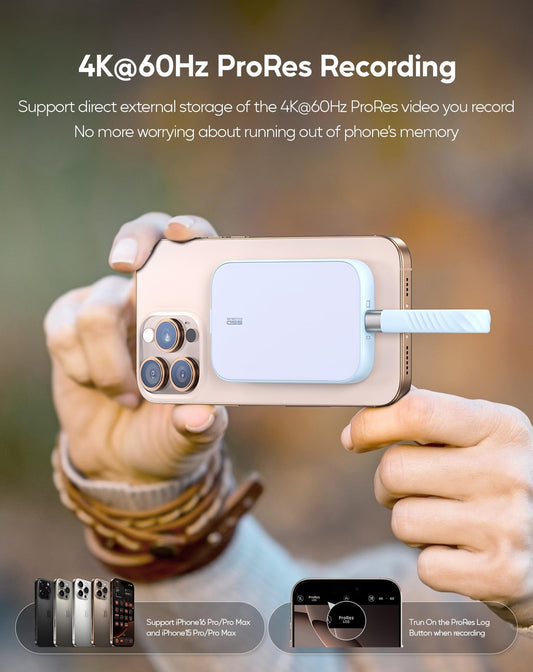 PULWTOP M2 2230 SSD ohišje z magnetnim držalom – USB 3.2, 10Gbps, 60W PD, za iPhone 15/16 ProRes snemanje