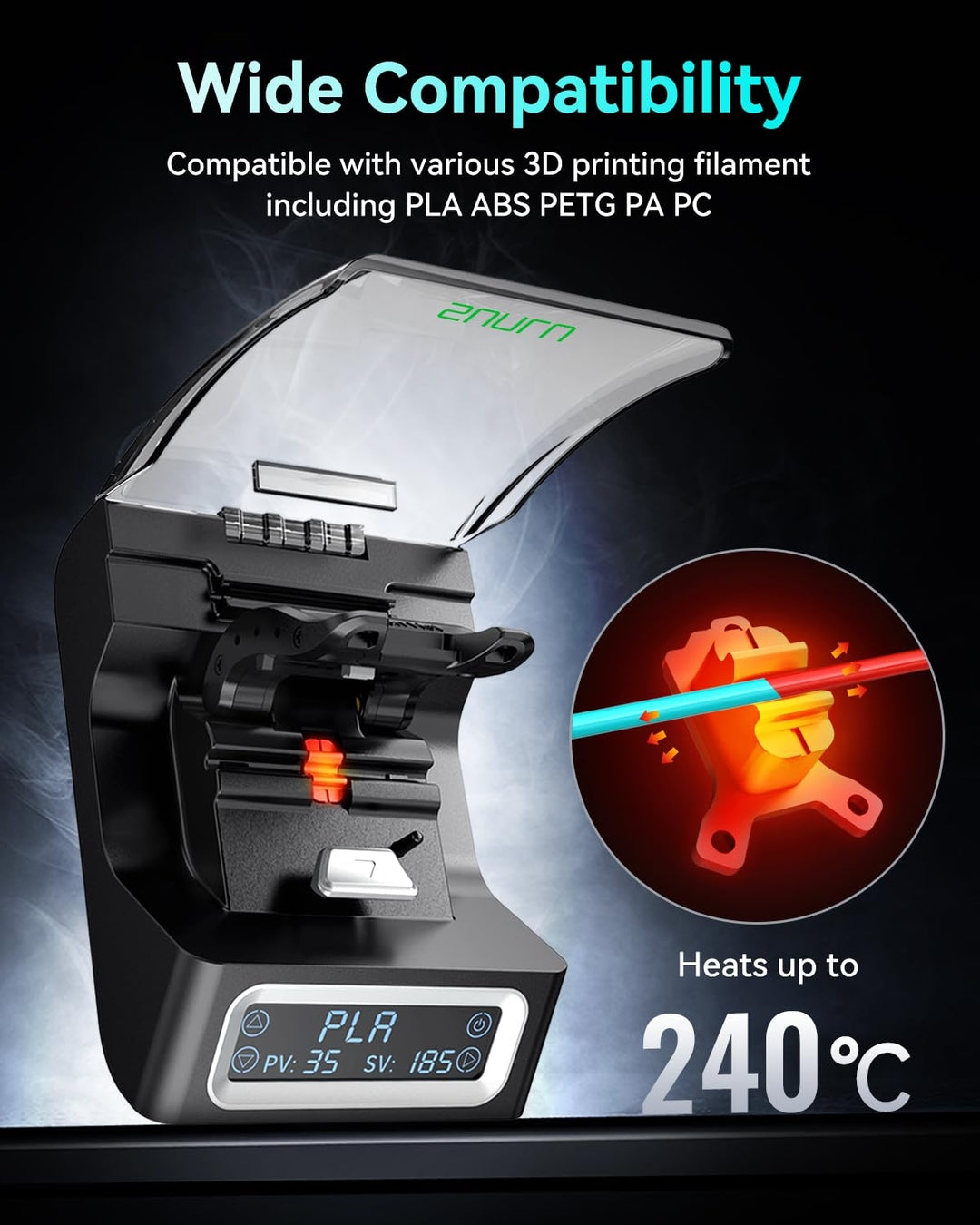⚙ SUNLU Filament Connector 1.75 mm – grelni spojnik za 3D filament, 240°C