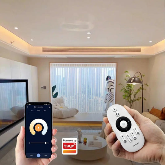 ⚡ MiBoxer E2-WR – 2 v 1 LED kontroler (WiFi + 2.4GHz) - naklikaj.si