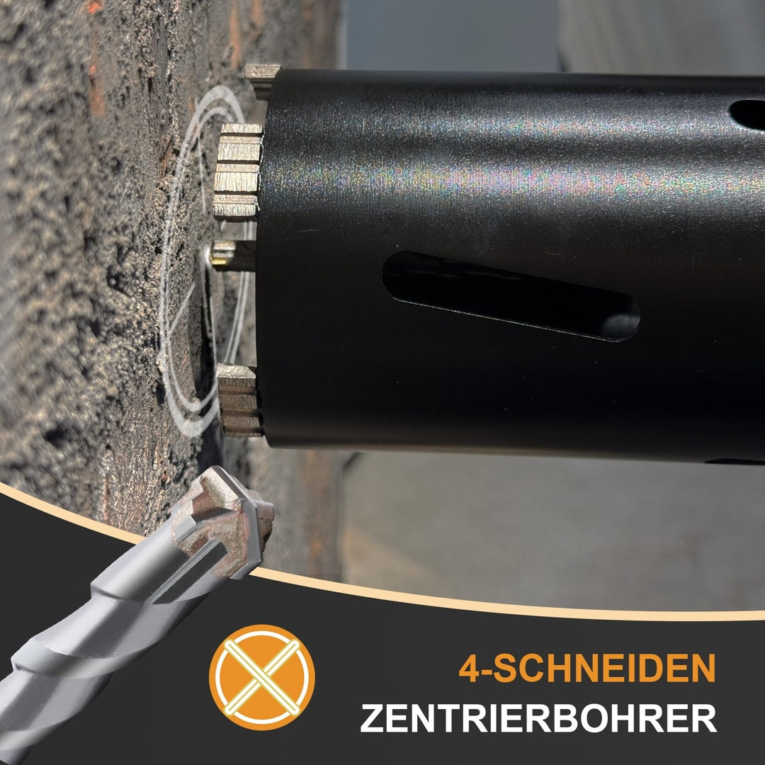 Diamantna kronska žaga 112 mm – komplet za beton, opeko in kamen