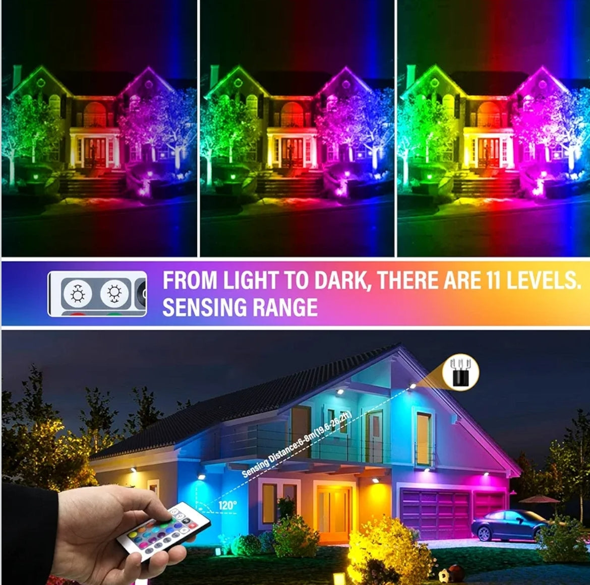 💡 RIGIDON RGB LED reflektor XPG-50 – 50W, IP66