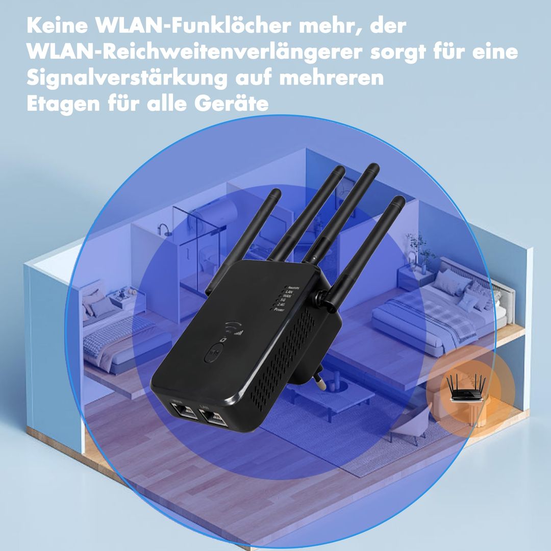 WiFi ojačevalnik signala 1200 Mbps – Dual Band 2,4G / 5G, 3-v-1 način