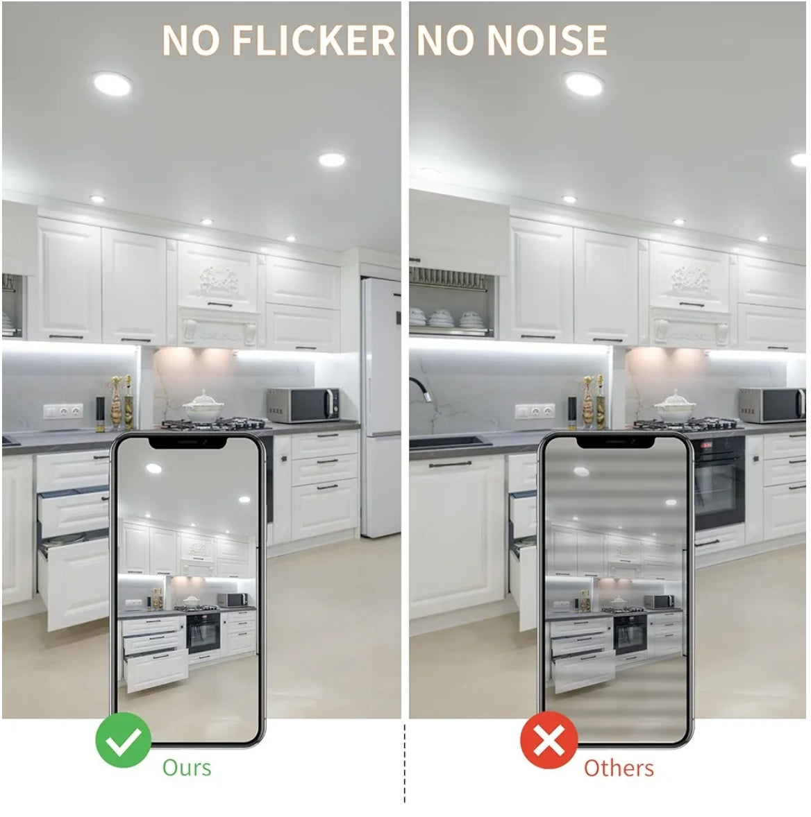 💡6x Dusktec CCT LED pametna Bluetooth vgradna luč 10W (122mm) – bela - naklikaj.si