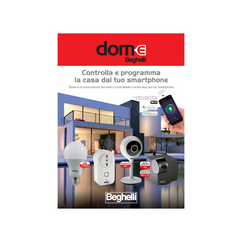 Beghelli Dom-e notranja Wi-Fi kamera Full HD 1080p