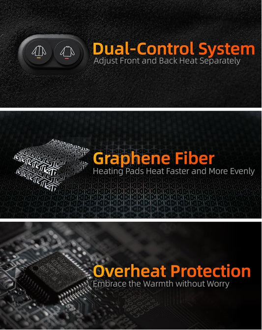 Grelni flis jopič Hewinze z baterijo 7,4V - velikost L