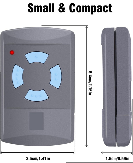 2x daljinec za garažna vrata HÖRMANN – 868,35 MHz (modra tipka)