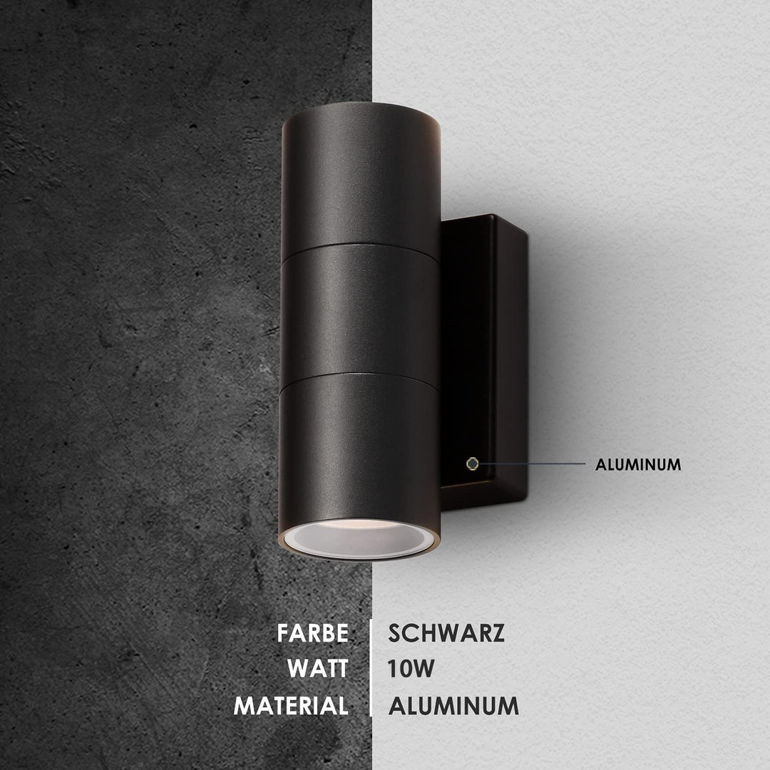💡 CELAVY LED zunanja stenska svetilka – 2x5W, 3000K, IP65, črna