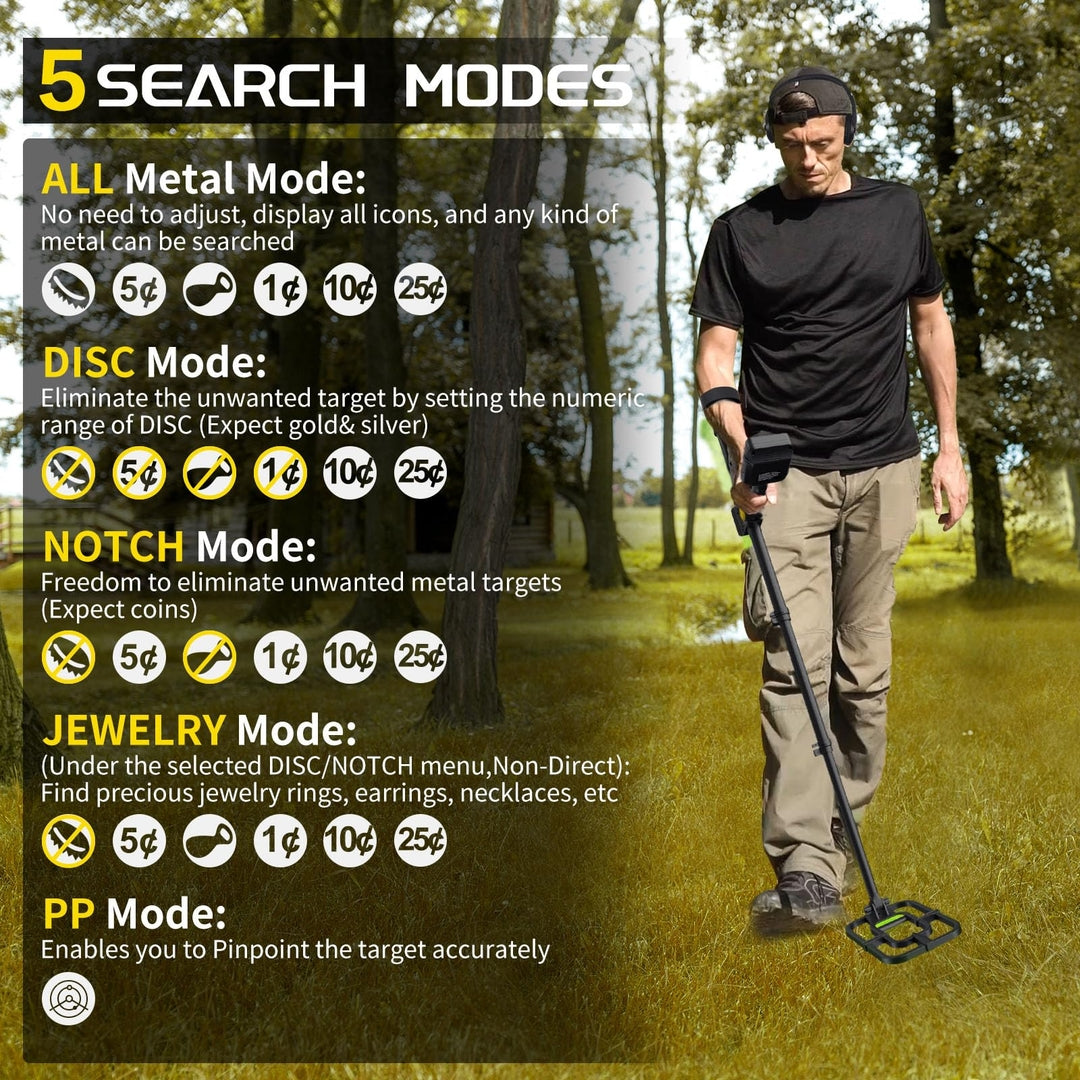 LOLARAN GT1000 profesionalni detektor kovin – vodoodporen, LCD zaslon (PRO Green)