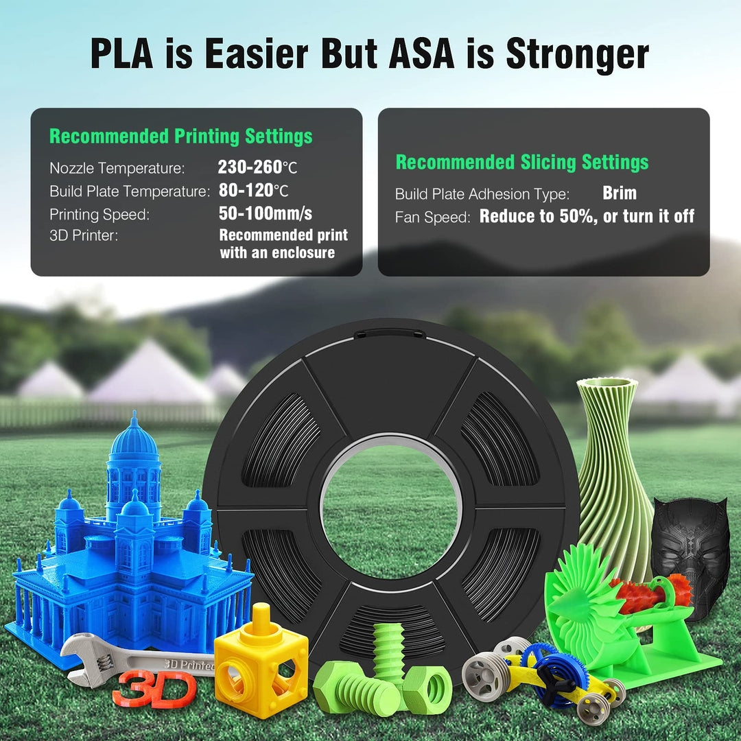 🧵 SUNLU ASA filament za 3D printer - 8x0,23kg – 1.75 mm, za mehanske in zunanje dele