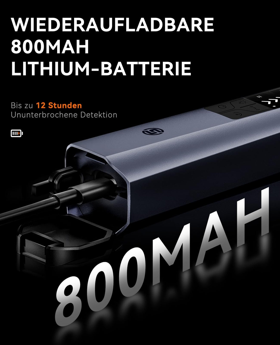 🔍SUNPOW professioneller Handmetalldetektor – IP68 wasserdicht, 800-mAh-Akku
