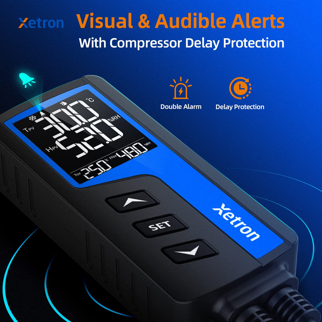 🌡️ Xetron STC-1000ProTH digitalni regulator temperature in vlage, 220V – 2 v 1