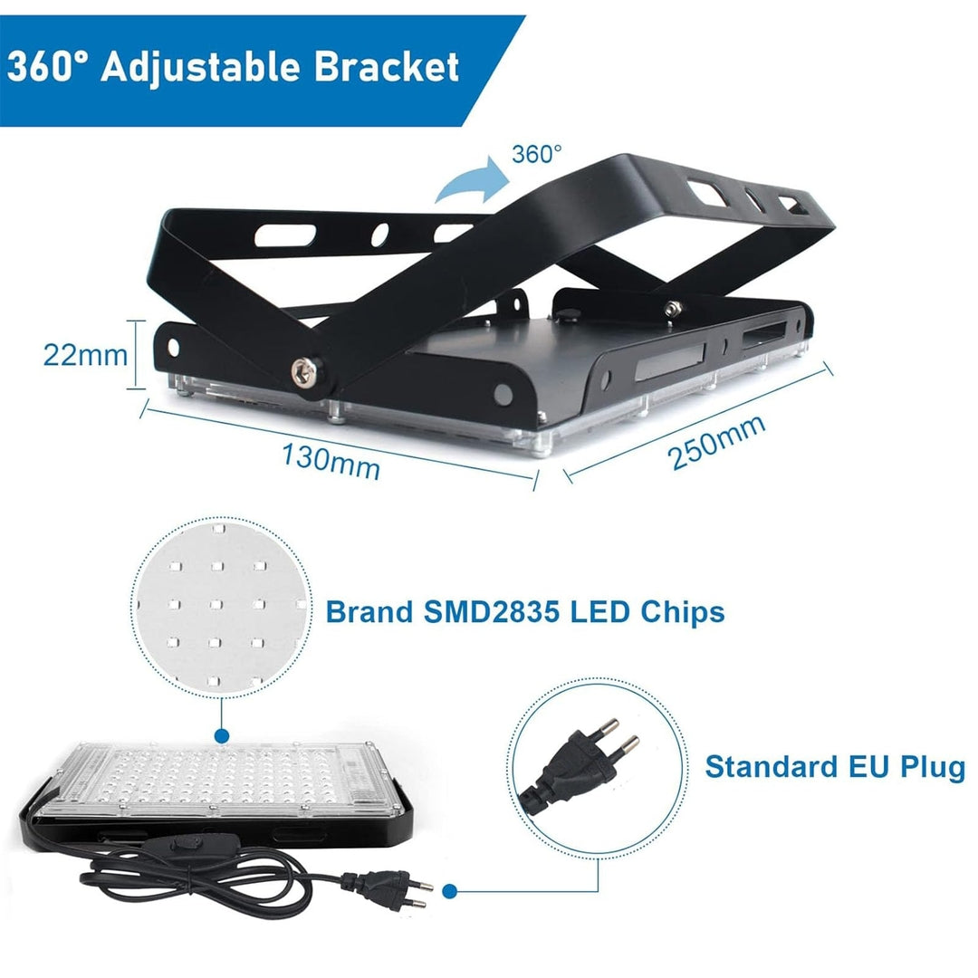 💡 2x LED UV 100W Blacklight reflektor – IP65 vodoodporen