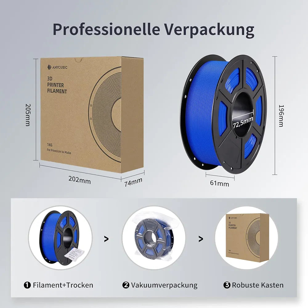 🧵 ANYCUBIC PLA filament - 1.75 mm, modra, 1kg (Manjka 150g)