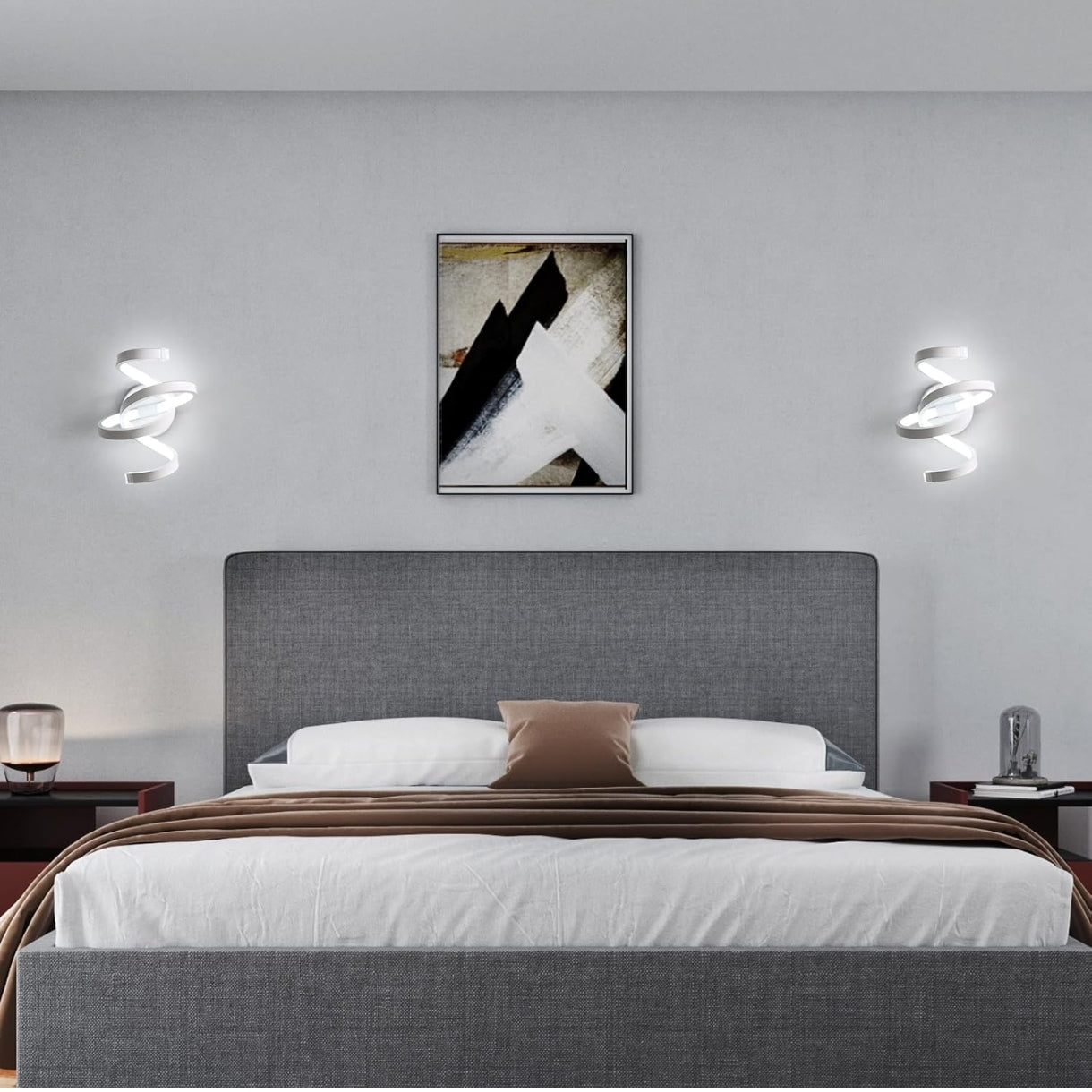 💡 Spiralna LED stenska svetilka 18W, 6500K