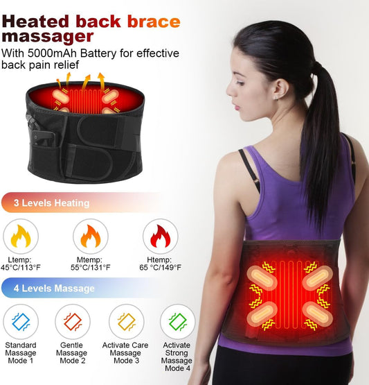 Grelno - masažni pas za hrbet – brezžični (baterija 5000mah), XL