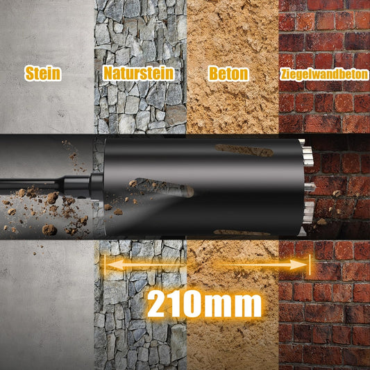 Diamantna kronska žaga 112 mm – komplet za beton, opeko in kamen