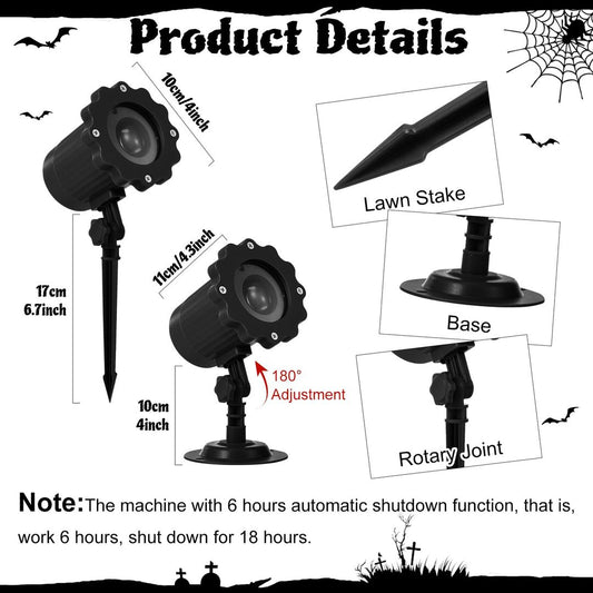 LED projektor Halloween - Zelena čarovnica - naklikaj.si