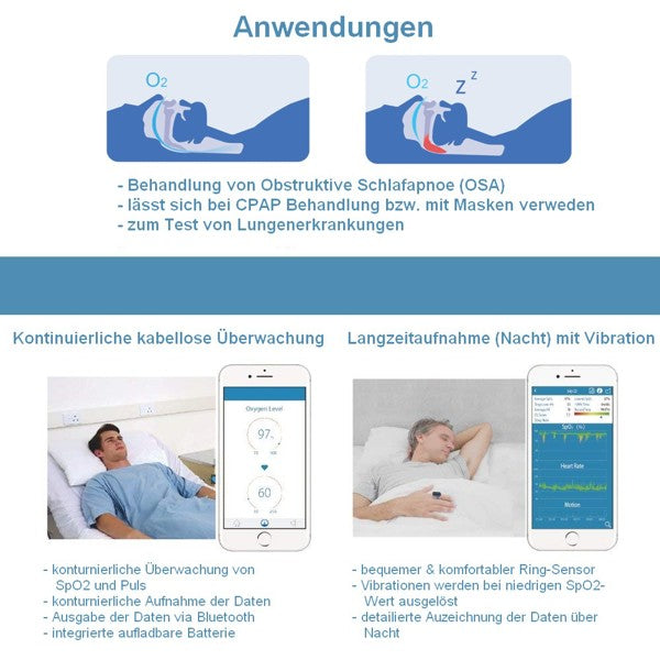 ⌚VIATOM Checkme™ O2 – zapestni pulzni oksimeter z merilcem spanja