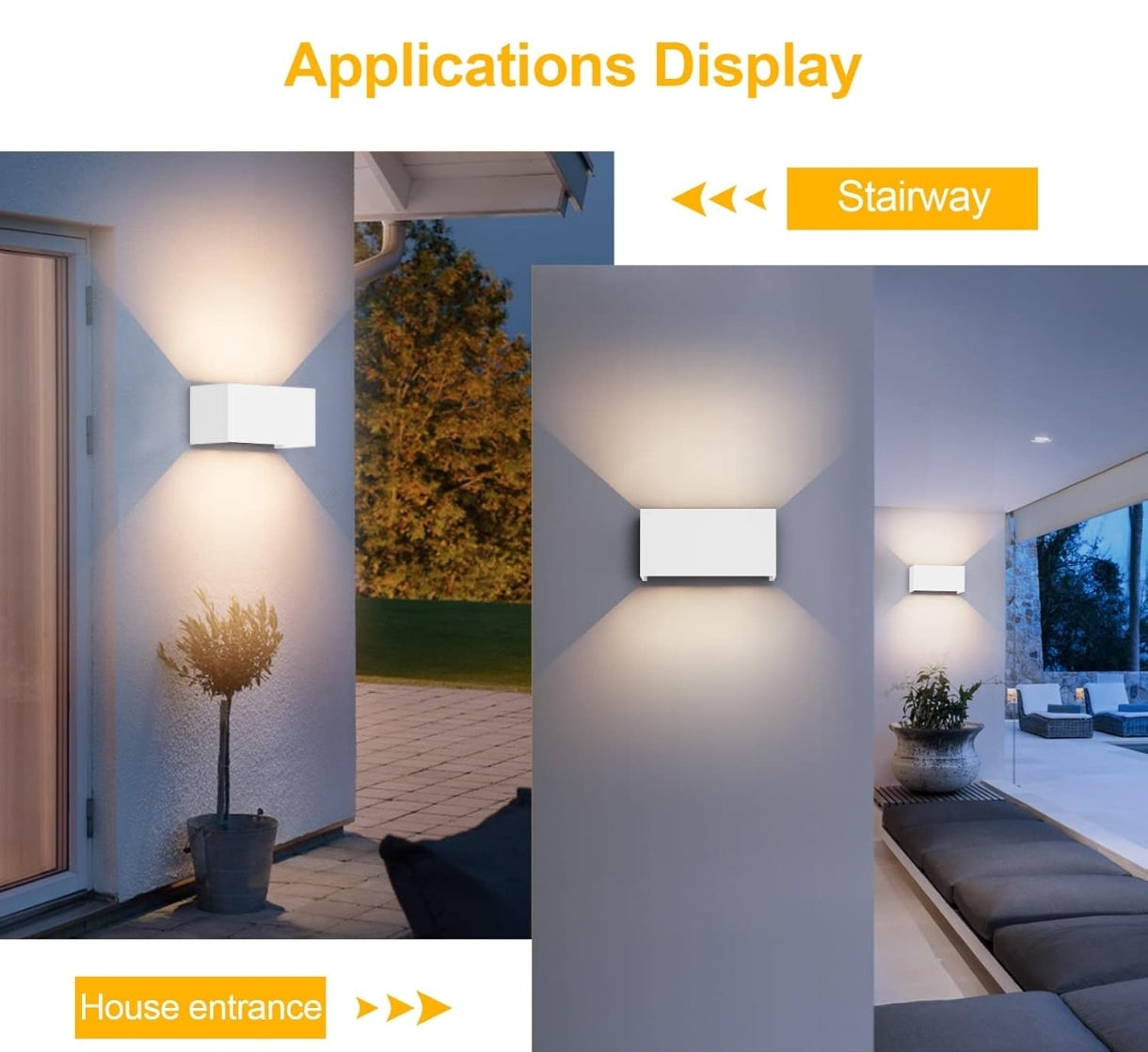 💡KLIGHTEN zunanja LED stenska svetilka 24W – bela, nastavljiv kot snopa, IP65, 3000K, aluminij