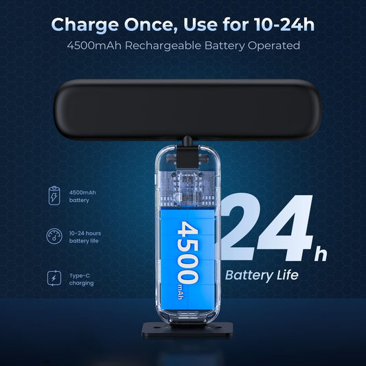 2x FULEN brezžična LED stenska svetilka za slike z daljincem (črna)