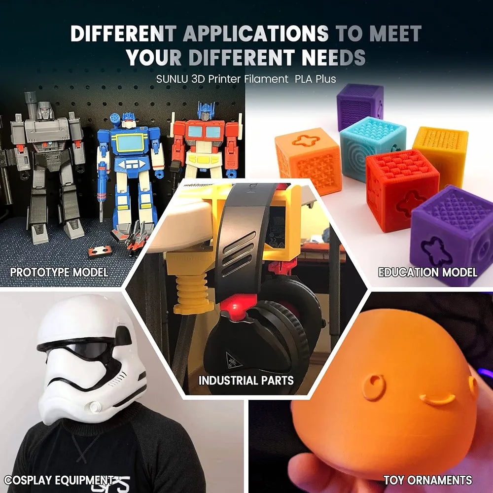 🧵 SUNLU PLA+ filament - 1.75 mm, srebrna, 1kg