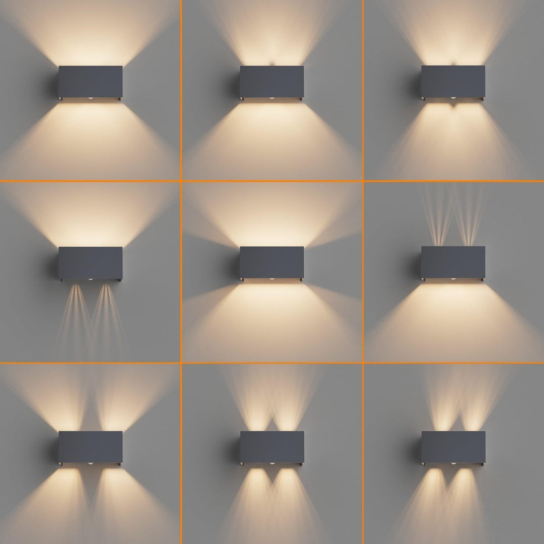 💡 KLIGHTEN zunanja LED stenska svetilka 18W(2x9W G9) s senzorjem gibanja – antracit, nastavljiv kot snopa, IP65, 3000K, aluminij