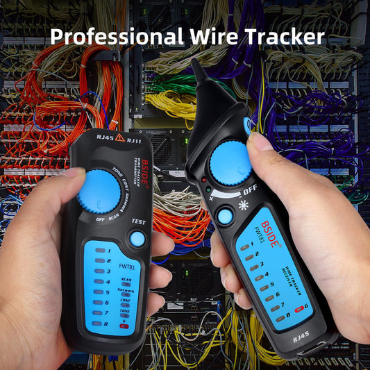 🔌 Tester in iskalec kablov BSIDE FWT81 – RJ45/RJ11, LAN, telefon, elektro kabli - naklikaj.si
