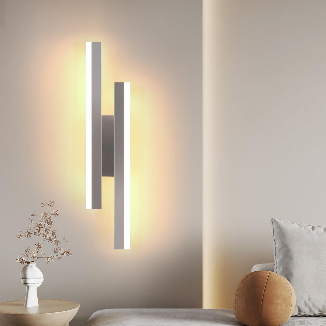💡 Moderna LED stenska svetilka 16W, krom, 3000K