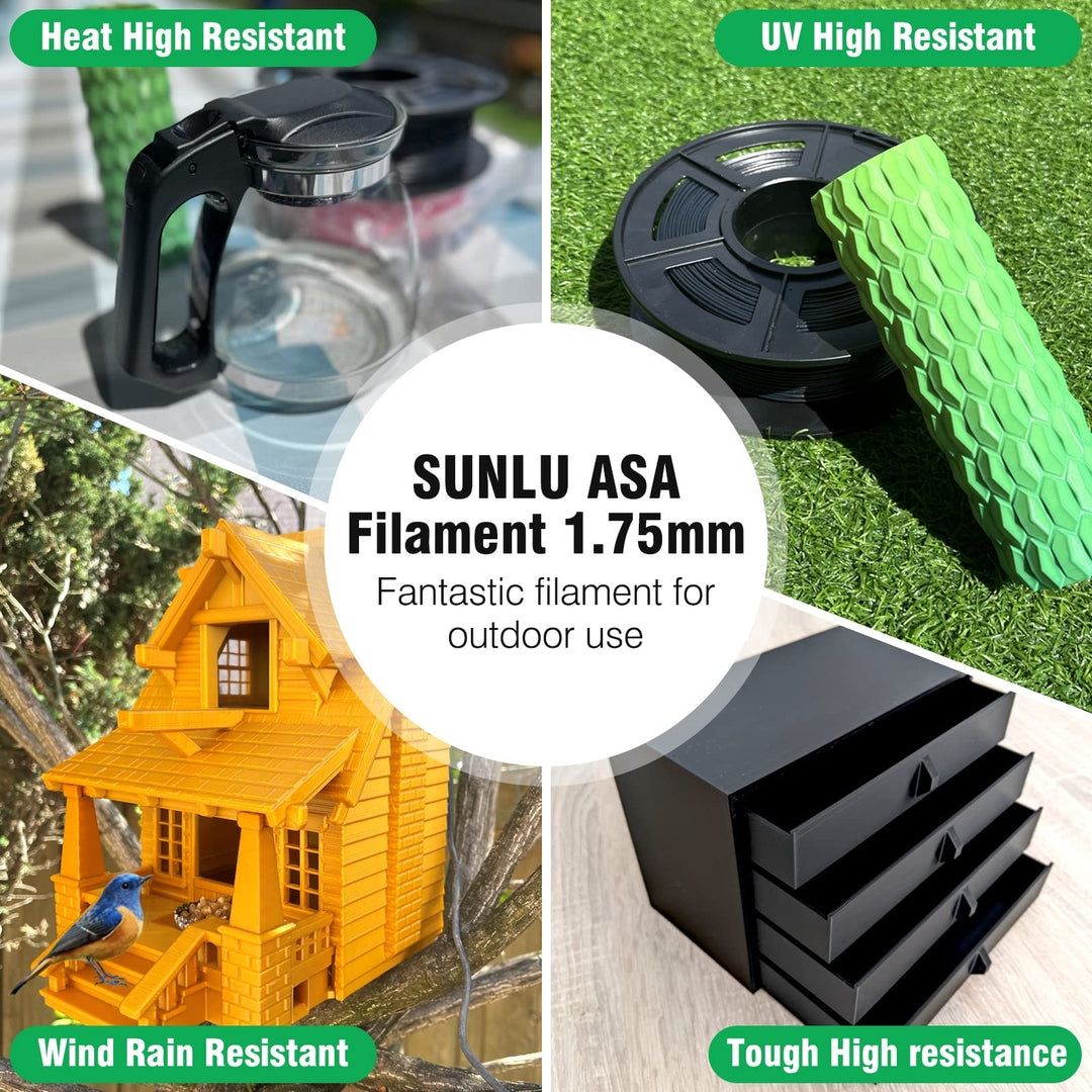 🧵 SUNLU ASA filament za 3D printer - 8x0,23kg – 1.75 mm, za mehanske in zunanje dele