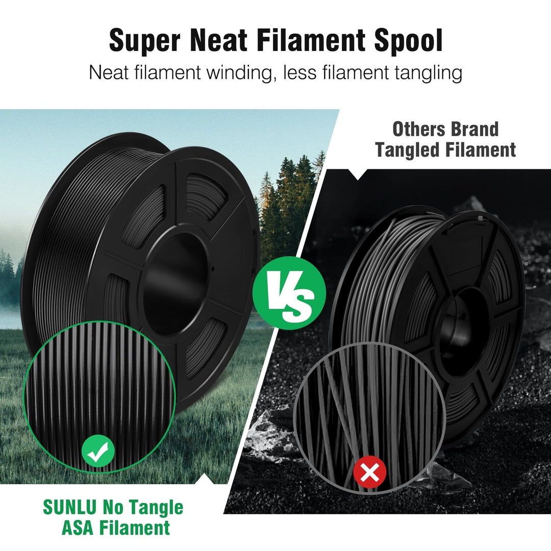 🧵 SUNLU ASA filament za 3D printer - 8x0,23kg – 1.75 mm, za mehanske in zunanje dele