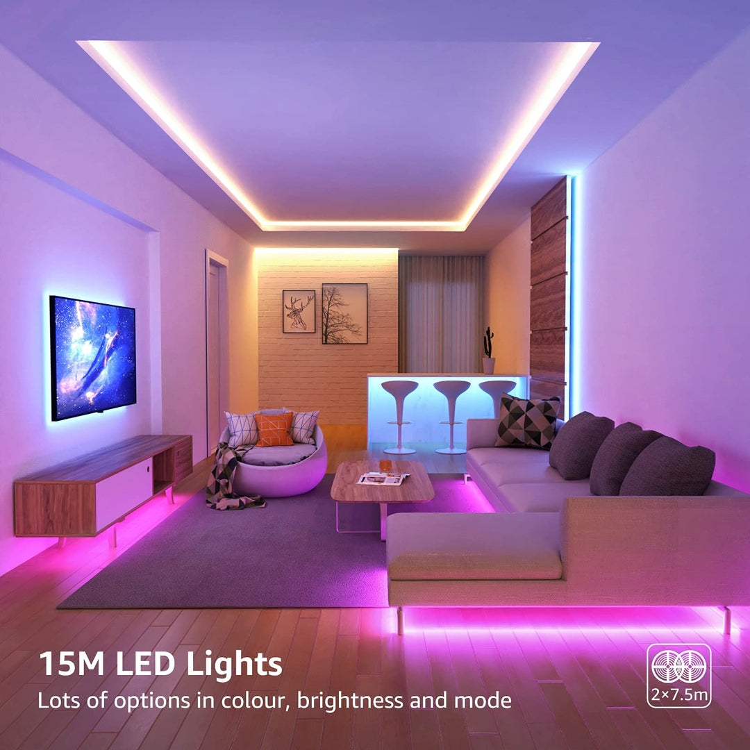 LEPRO RGB LED trak 15 m (2x7,5m komplet s kontrolerjem in napajalnikom)