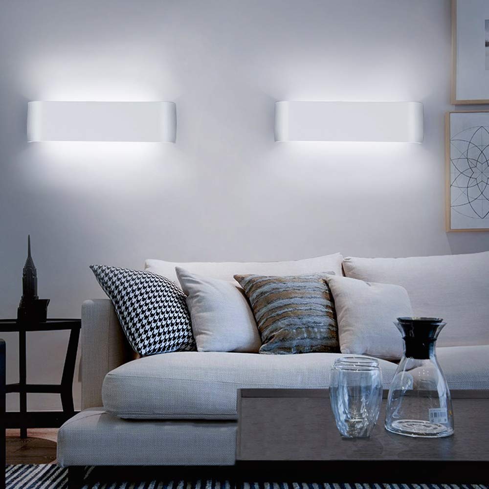 💡 LED stenska svetilka 16W, 6500K – moderna bela, 30cm