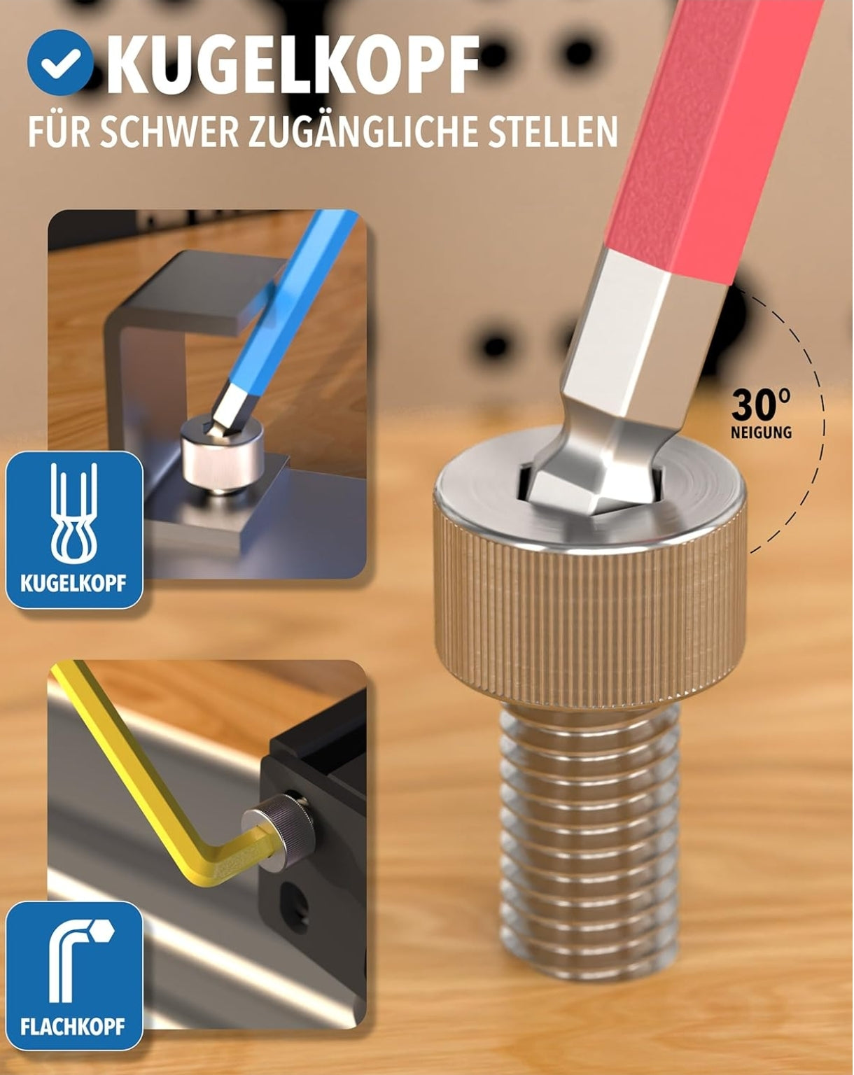 Komplet imbus ključev STONE REEF – 13 delni barvni set (1,27–10 mm)